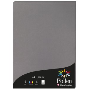 Papel de polen A4 120 g 50 hojas gris oscuro