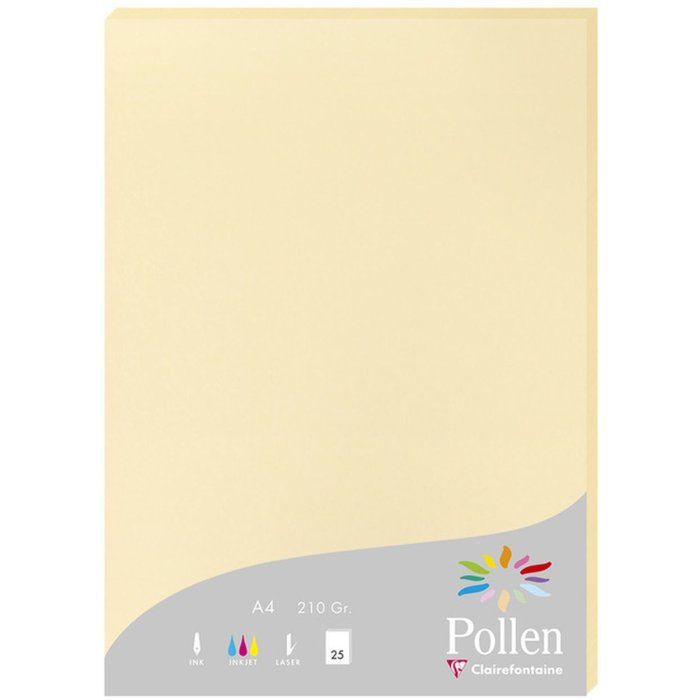 Papel A4 Polen 210g gamuza 25 hojas