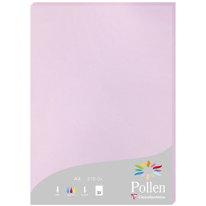 Papel A4 Polen 210g lila 25 hojas