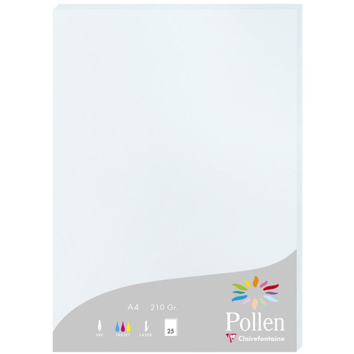 Papel A4 Polen 210g azul 25 hojas