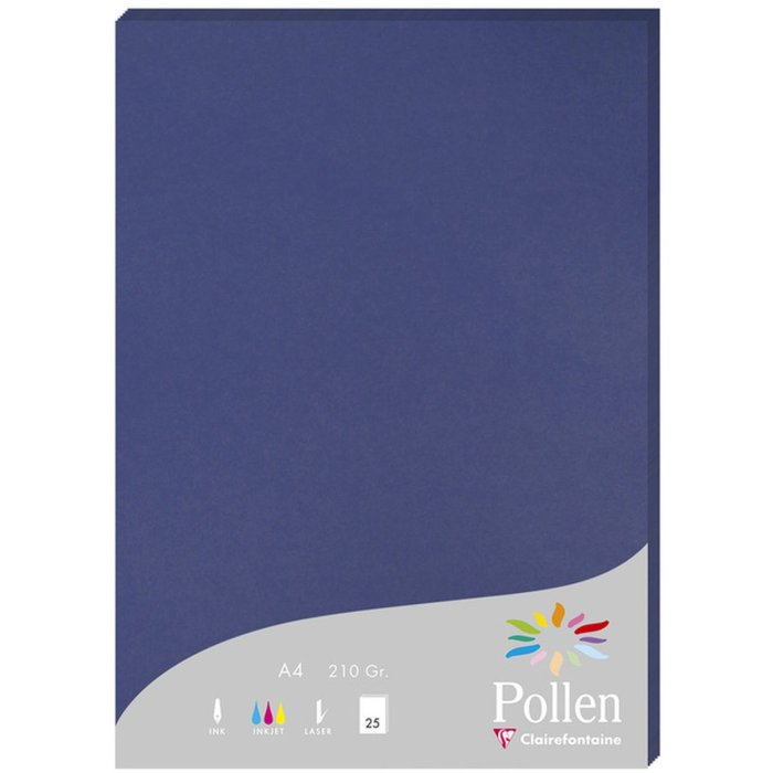 Papel A4 Polen 210g Azul Real 25 hojas