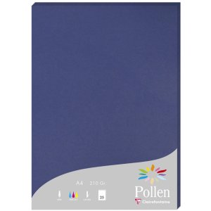 Papel A4 Polen 210g Azul Real 25 hojas