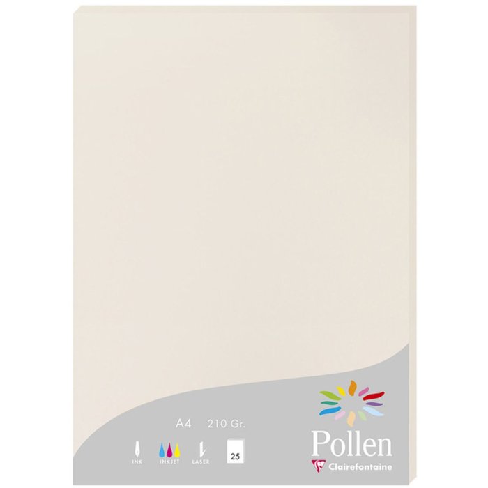Papel A4 Polen 210g gris 25 hojas