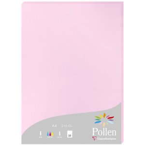25 hojas de papel Polen, DIN A4, 210 g rosa caramelo