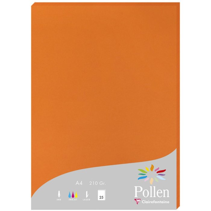 25 hojas de papel Polen, DIN A4, 210 g Rojo capuchino