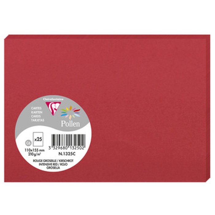 Tarjeta C6 Polen 210g rojo cereza