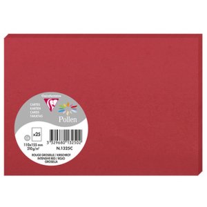 Tarjeta C6 Polen 210g rojo cereza