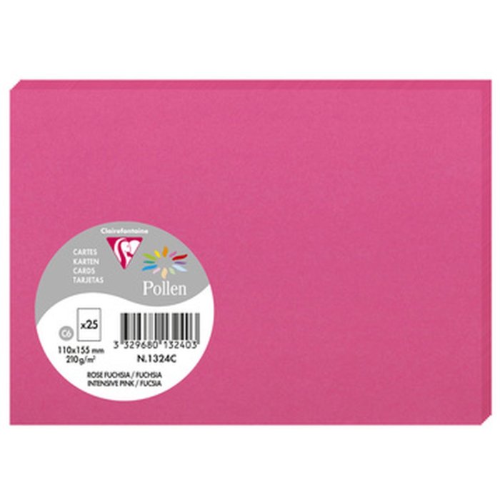 Tarjeta C6 Polen 210g fucsia