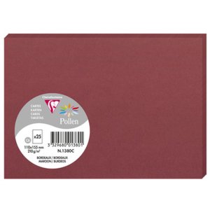 Tarjeta C6 Polen 210g burdeos