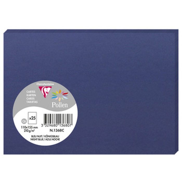 Tarjeta C6 Polen 210 g azul real