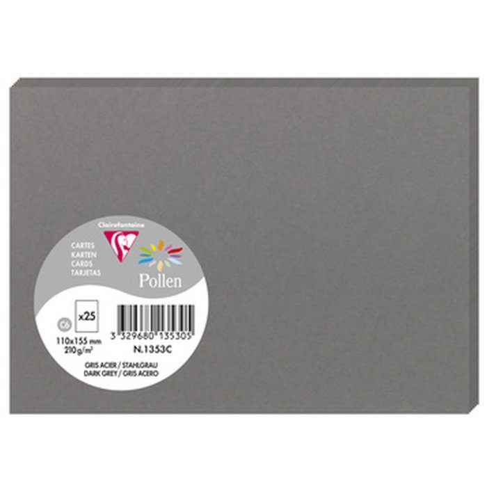 Tarjeta C6 Polen 210 g Gris oscuro