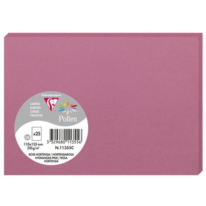 Tarjeta C6 Polen 210 g hortensia rosa