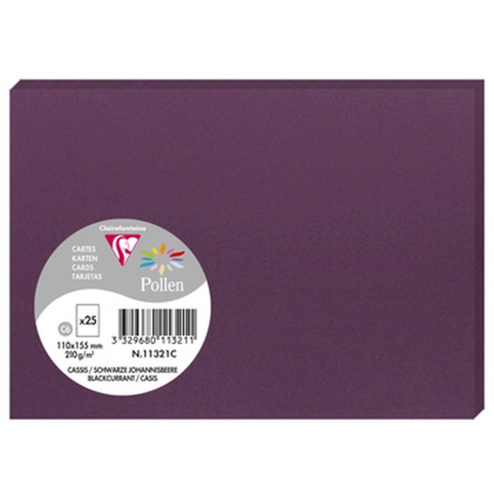 Tarjeta C6 Polen 210g cassis