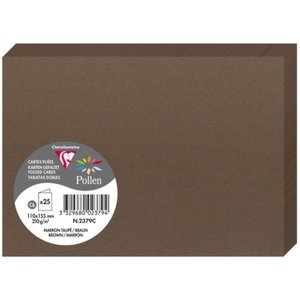 Tarjeta C6 Doble 210g marrón