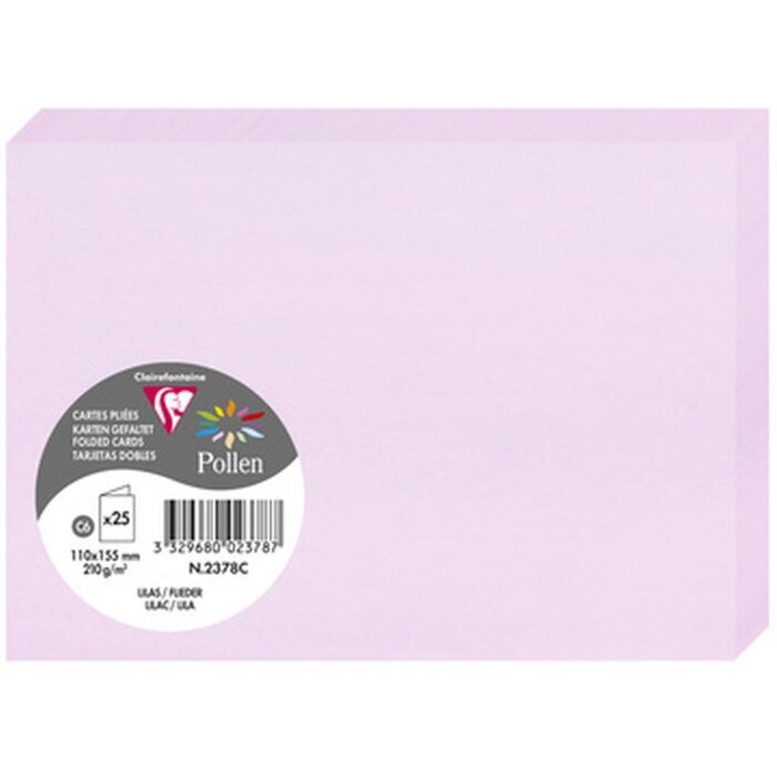 Tarjeta C6 Doble 210g lila