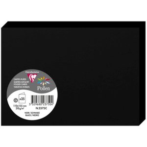 Tarjeta C6 doble 210g negra