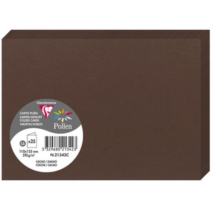 Tarjeta C6 doble 210g chocolate