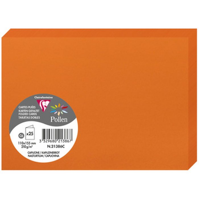 Tarjeta C6 Doble 210g Capuchina Roja