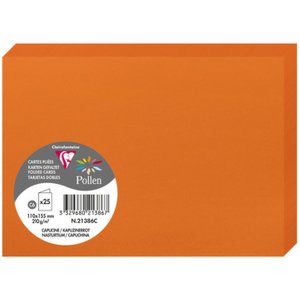 Tarjeta C6 Doble 210g Capuchina Roja