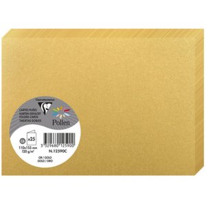 Tarjeta C6 doble 210 g oro