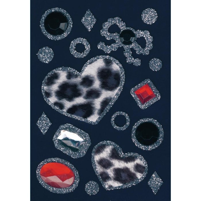 corazones brillantes en look cebra de la serie GLAM ROCKS