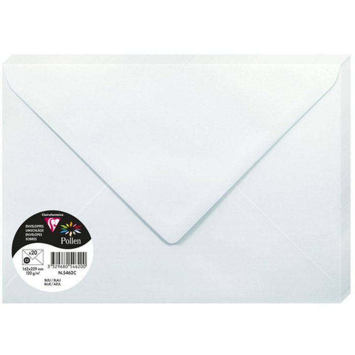Paquete de 20 sobres Polen, C5 162x229mm, 120g azul
