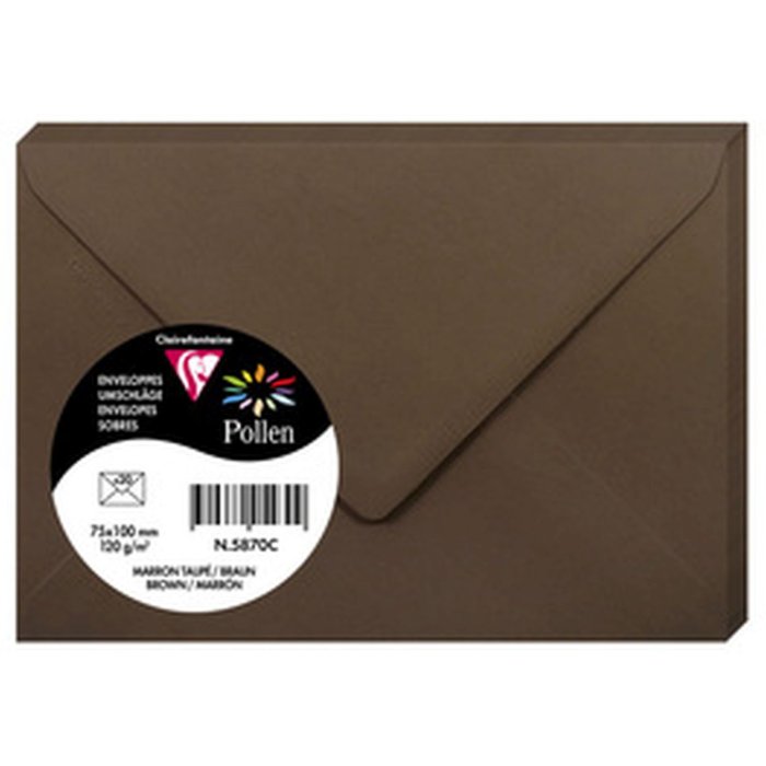 Clairefontaine Sobre Polen 20 piezas marrón 75x100 mm 120g