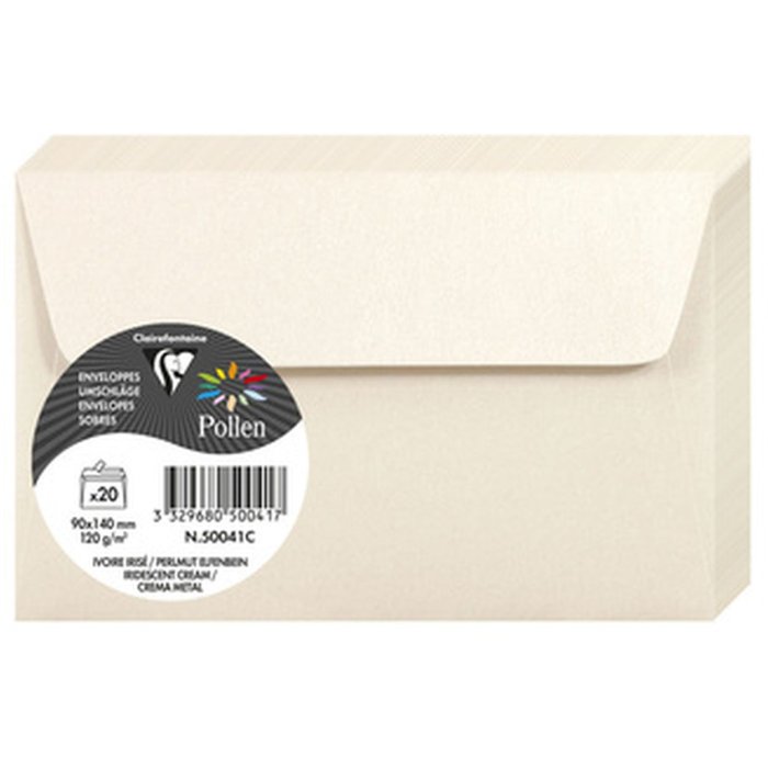 Sobre polen 20 piezas nácar marfil 90x140 mm 120g