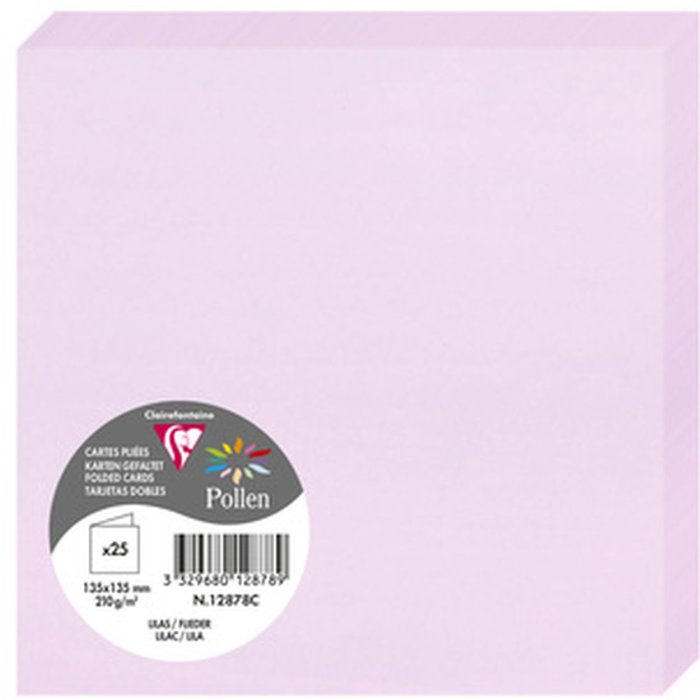Tarjeta doble Polen 135x135 lila