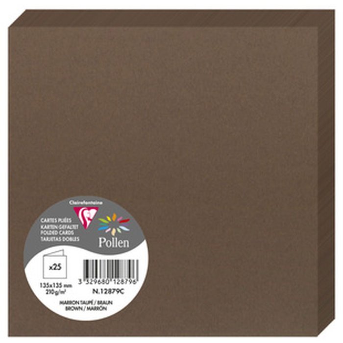 Tarjeta doble Polen 135x135 marrón