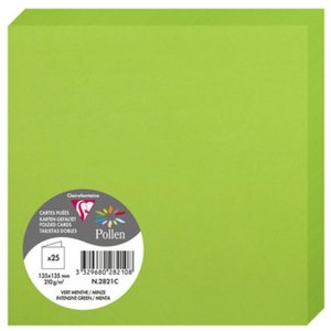 Tarjeta doble Polen 135x135 menta