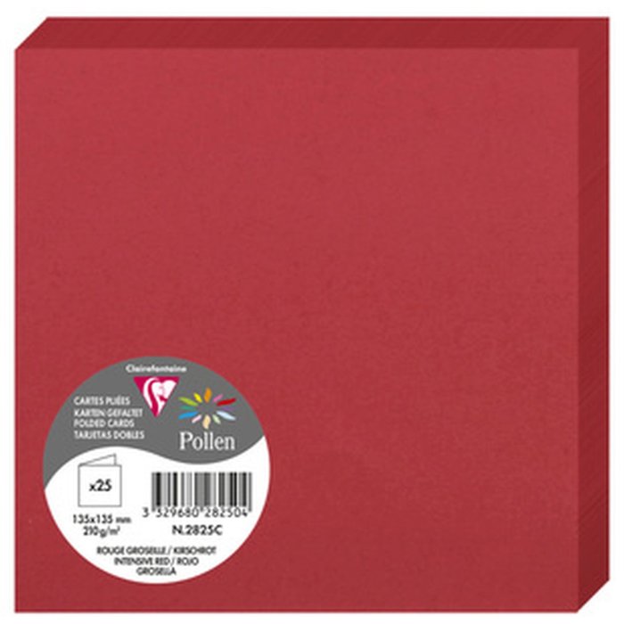 Tarjeta doble Polen 135x135 cereza