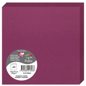 Tarjeta doble Polen 135x135 frambuesa