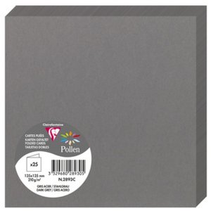 Tarjeta doble Polen 135x135 color acero