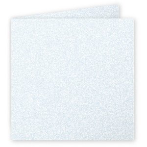 Tarjeta doble Polen 135x135 azul perla