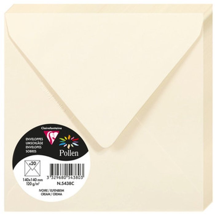 Sobre Polen 20 piezas marfil 140x140 mm 120g