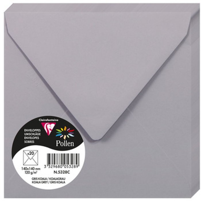 Sobres POLLEN koalagrau 140x140 mm - 5328C