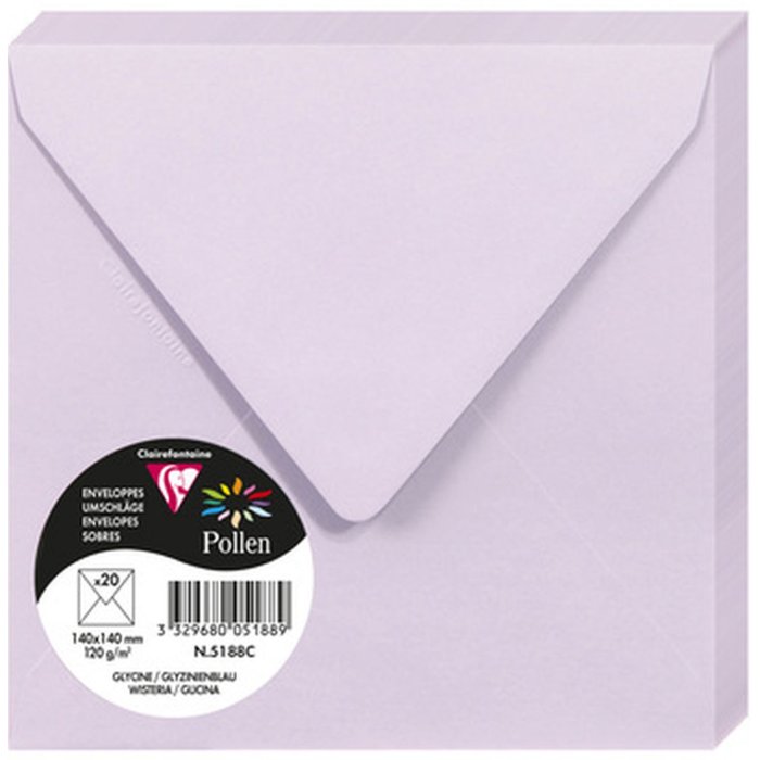 Sobre polen 20 piezas glicinia 140x140 mm 120g