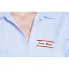 Etiquetas con nombre de acetato de seda blanco-rojo 16 unidades