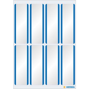 16 etiquetas con nombre blanco-azul acetato seda