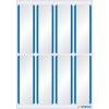 16 etiquetas con nombre blanco-azul acetato seda