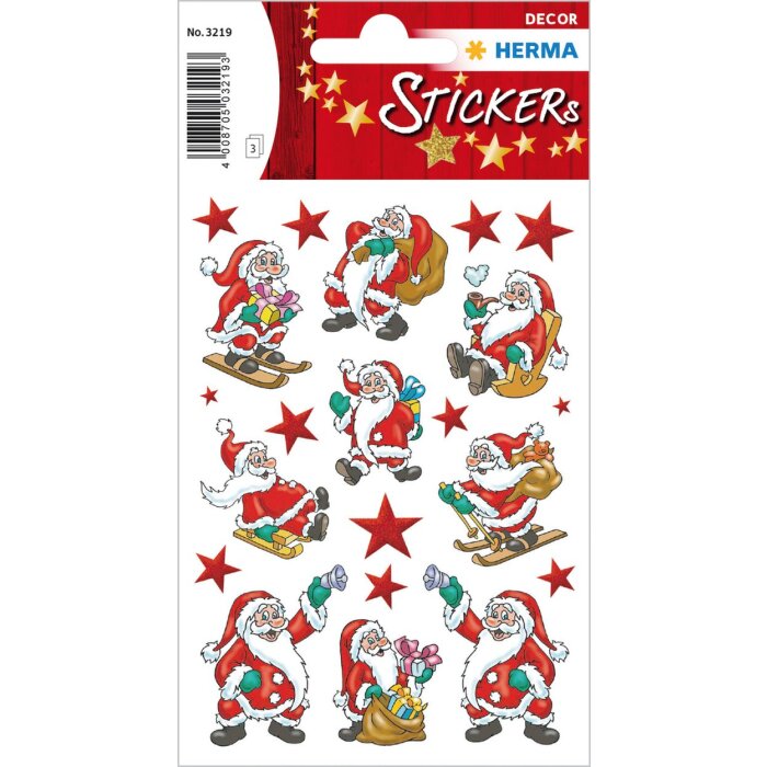 herma Funny Colourful Father Christmas Pegatinas de decoración