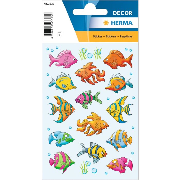 pegatinas de peces de colores herma de la serie DECOR
