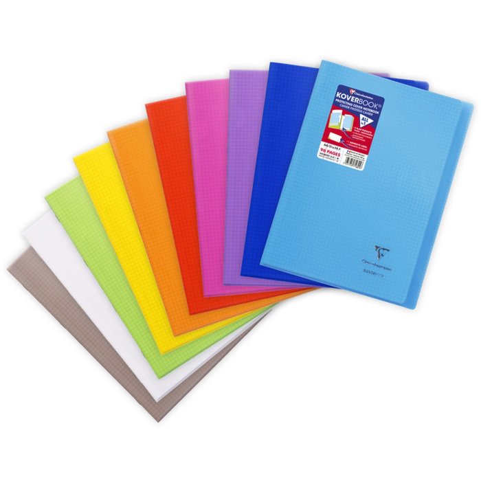 Koverbook PP Clairefontaine, DIN A4, 48 hojas, 90g, cuadriculado