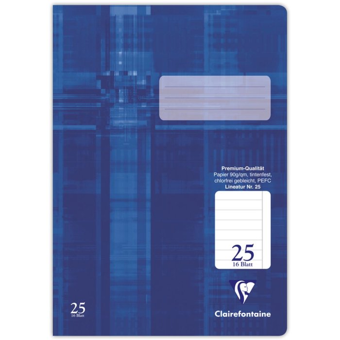 Cuaderno de ejercicios A4 rayado 16 hojas regla 25