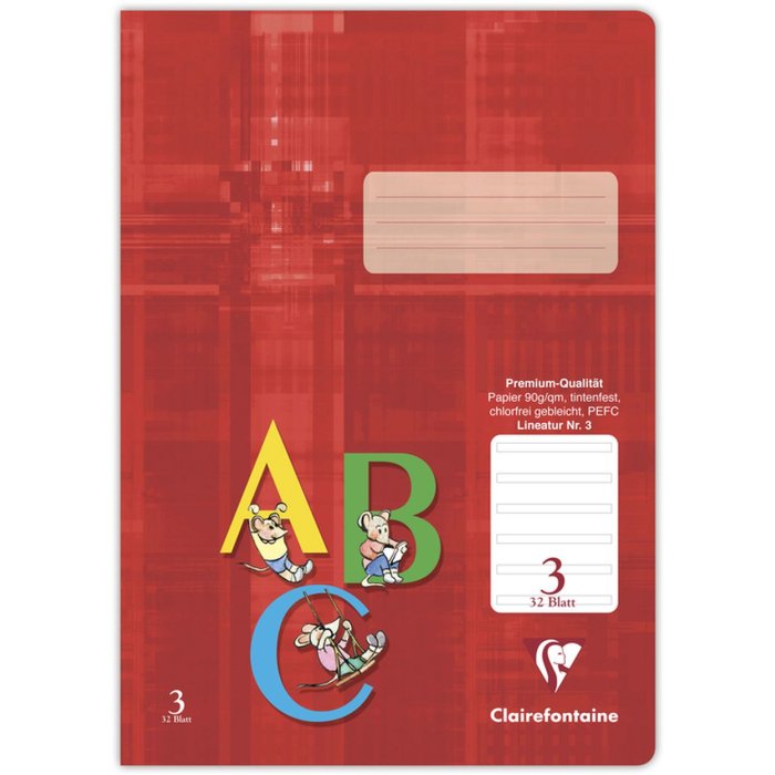 Cuaderno de ejercicios A4 rayado 32 hojas regla 3