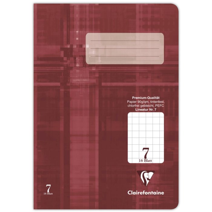 Cuaderno de ejercicios A5 cuadriculado 16 hojas pautadas 7