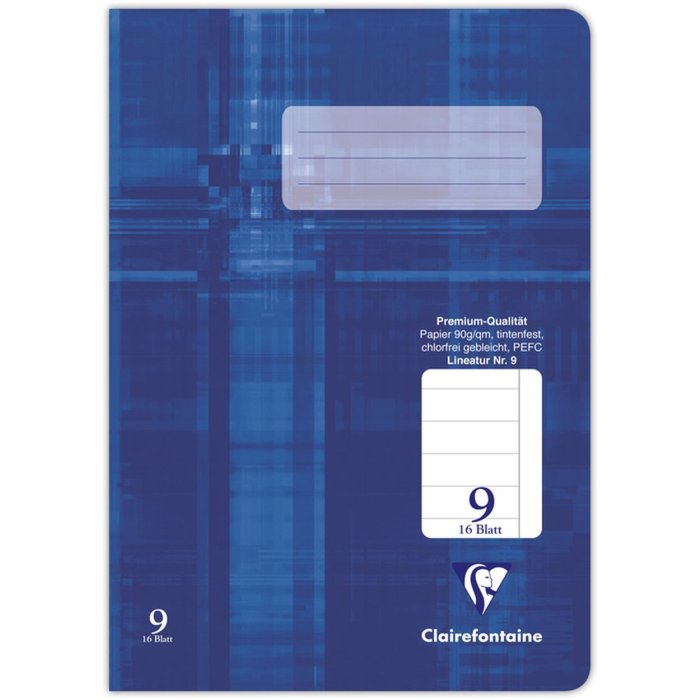 Cuaderno de ejercicios A5 rayado 16 hojas pautadas 9