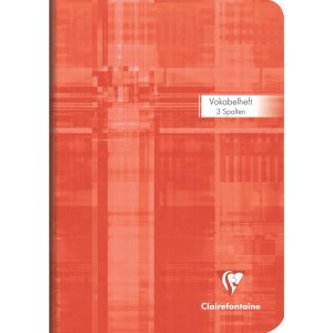 Cuaderno de vocabulario A5 rayado con 2 líneas centrales