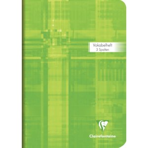 Cuaderno de vocabulario A5 rayado con 2 líneas centrales
